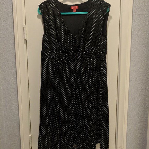 Elle Dresses & Skirts - NWOT ELLE Polka Dot Button Up Dress